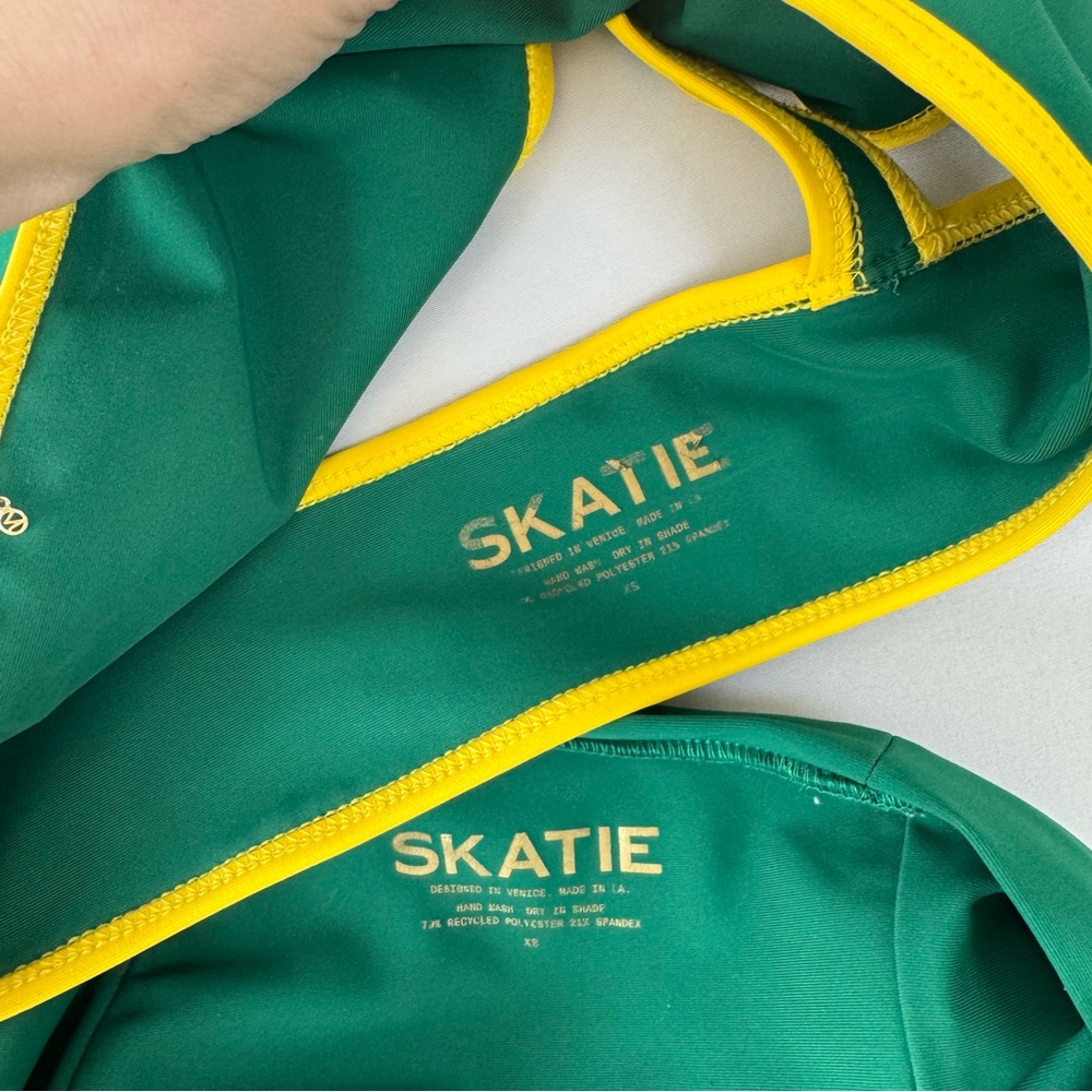 Skatie Mya Top Bardot Bottom Swim Scout Dual Tone Sporty XS - Picture 7 of 7